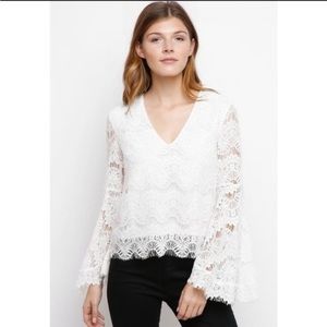 MINKPINK Tainted Love Lacey White Top